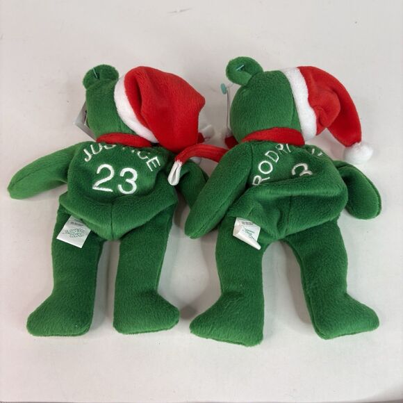 1998 MLB ALEX RODRIGUEZ #3 And David Justice Christmas BEAR BAMM BEANOS BEANIE - Picture 2 of 8